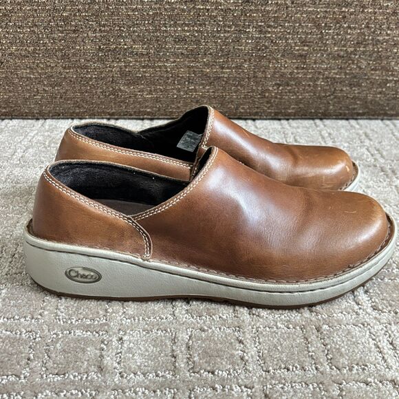 Chaco Zaagh Baa Leather Slip On Shoes Women's Brown Woman's 10 Vibram Casual - Picture 4 of 7
